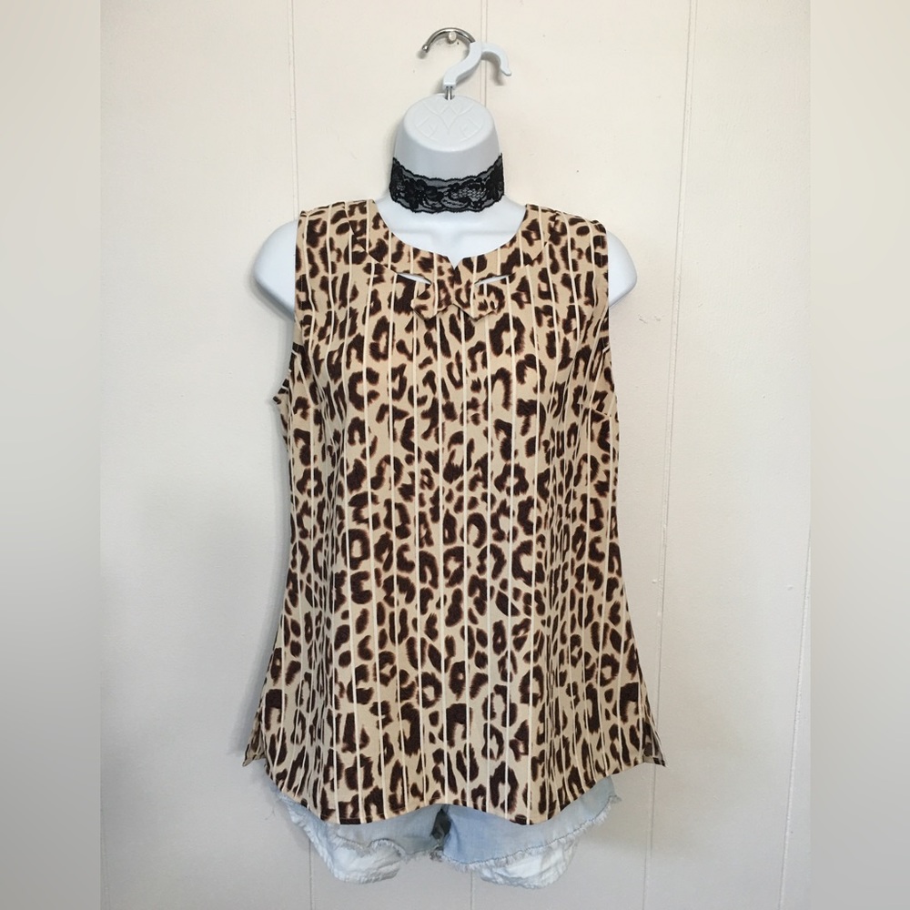Cabi Leopard / Cheetah Print Blouse Top - Picture 2 of 11